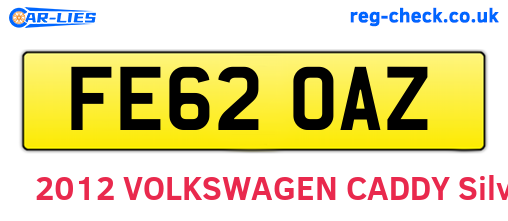 FE62OAZ are the vehicle registration plates.