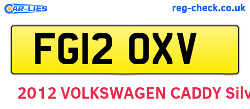 FG12OXV are the vehicle registration plates.