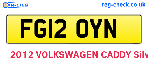 FG12OYN are the vehicle registration plates.
