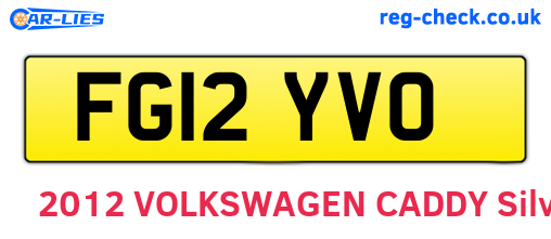 FG12YVO are the vehicle registration plates.