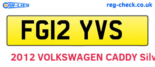 FG12YVS are the vehicle registration plates.