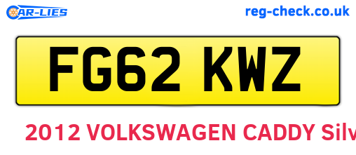 FG62KWZ are the vehicle registration plates.