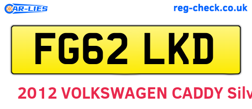 FG62LKD are the vehicle registration plates.