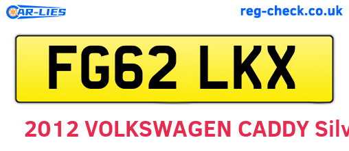 FG62LKX are the vehicle registration plates.