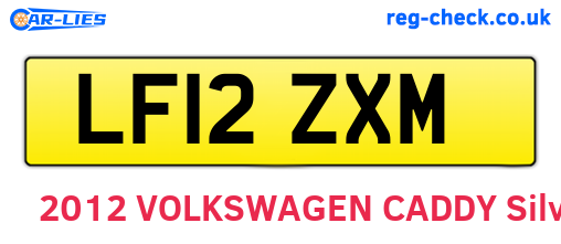 LF12ZXM are the vehicle registration plates.