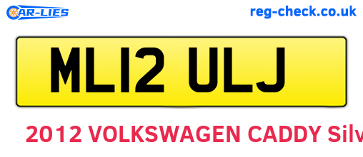 ML12ULJ are the vehicle registration plates.