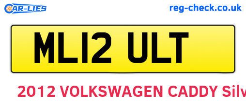 ML12ULT are the vehicle registration plates.