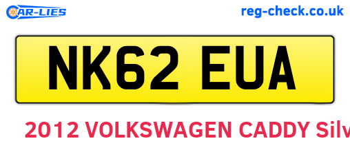 NK62EUA are the vehicle registration plates.
