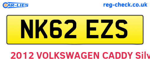 NK62EZS are the vehicle registration plates.
