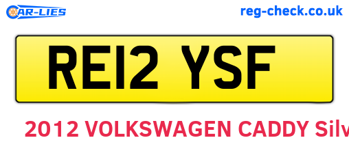 RE12YSF are the vehicle registration plates.