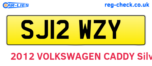 SJ12WZY are the vehicle registration plates.