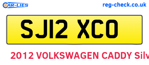 SJ12XCO are the vehicle registration plates.