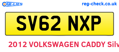 SV62NXP are the vehicle registration plates.