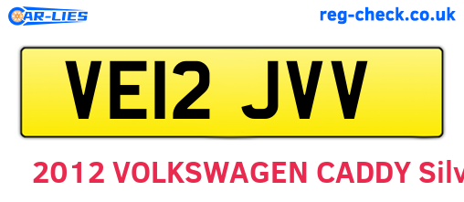 VE12JVV are the vehicle registration plates.