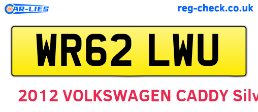 WR62LWU are the vehicle registration plates.