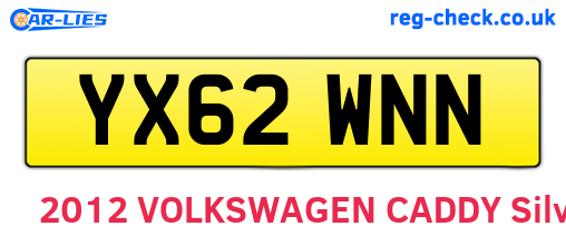 YX62WNN are the vehicle registration plates.
