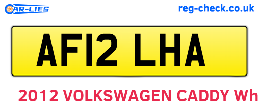 AF12LHA are the vehicle registration plates.