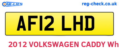 AF12LHD are the vehicle registration plates.