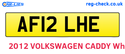 AF12LHE are the vehicle registration plates.