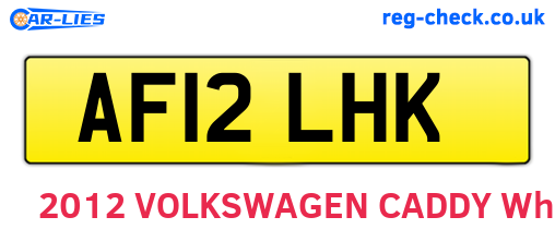 AF12LHK are the vehicle registration plates.