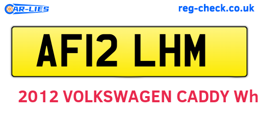 AF12LHM are the vehicle registration plates.