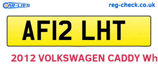 AF12LHT are the vehicle registration plates.
