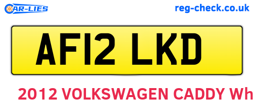 AF12LKD are the vehicle registration plates.