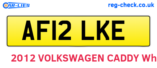 AF12LKE are the vehicle registration plates.