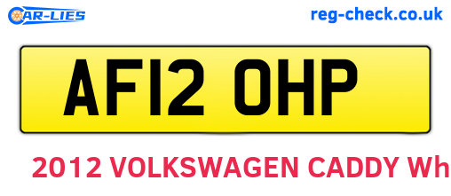 AF12OHP are the vehicle registration plates.