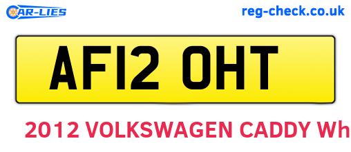 AF12OHT are the vehicle registration plates.