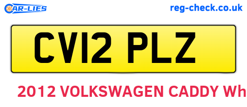 CV12PLZ are the vehicle registration plates.