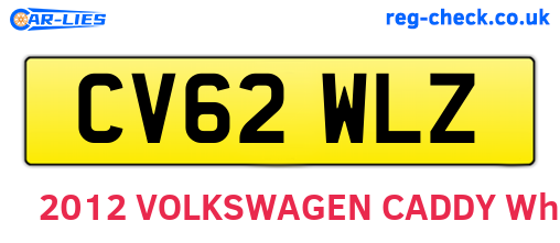 CV62WLZ are the vehicle registration plates.