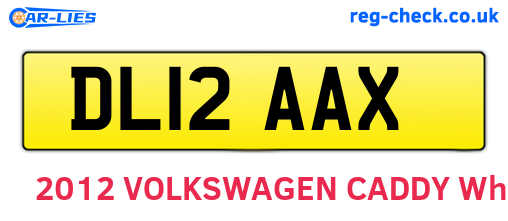 DL12AAX are the vehicle registration plates.