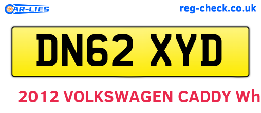 DN62XYD are the vehicle registration plates.