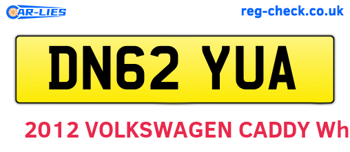 DN62YUA are the vehicle registration plates.