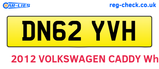 DN62YVH are the vehicle registration plates.