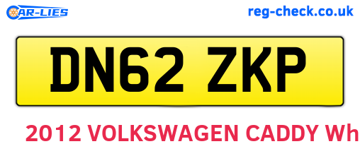 DN62ZKP are the vehicle registration plates.