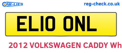 EL10ONL are the vehicle registration plates.