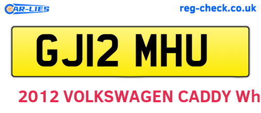 GJ12MHU are the vehicle registration plates.
