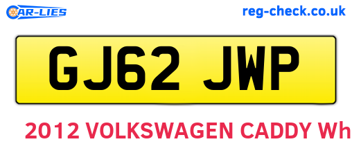 GJ62JWP are the vehicle registration plates.