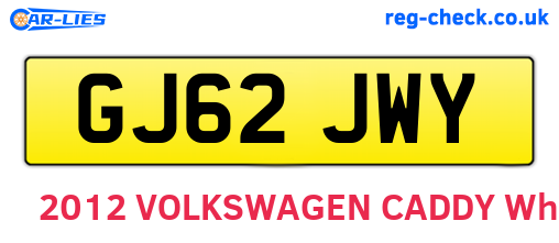 GJ62JWY are the vehicle registration plates.
