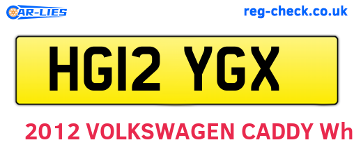 HG12YGX are the vehicle registration plates.