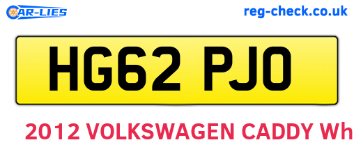HG62PJO are the vehicle registration plates.