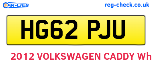 HG62PJU are the vehicle registration plates.