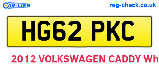 HG62PKC are the vehicle registration plates.
