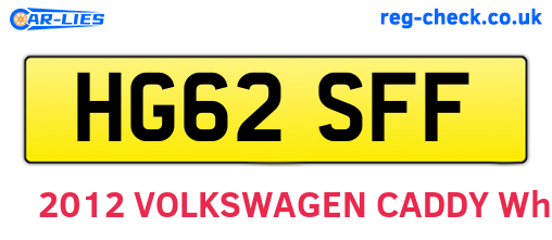 HG62SFF are the vehicle registration plates.
