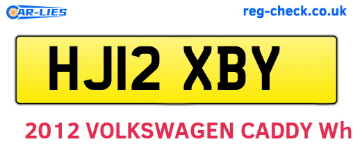 HJ12XBY are the vehicle registration plates.