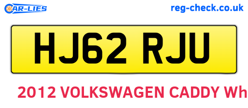 HJ62RJU are the vehicle registration plates.