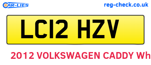 LC12HZV are the vehicle registration plates.
