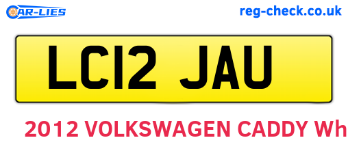 LC12JAU are the vehicle registration plates.